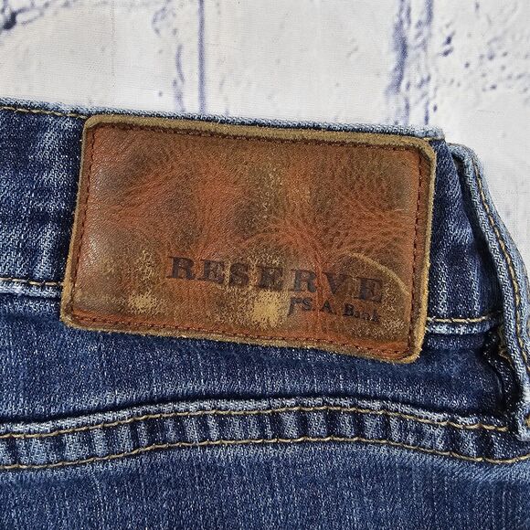 Jos A Bank Reserve MENS SIZE 38X30 Traditional Fit Denim Blue Jeans - Picture 8 of 13